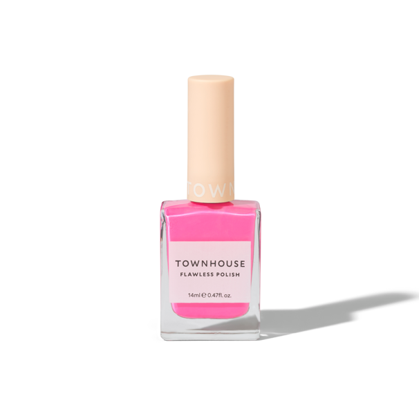 A bottle of TH - Bubblegum Polish 14ml, featuring a beige cap and clear label, sits on a white background with a subtle shadow to the right.